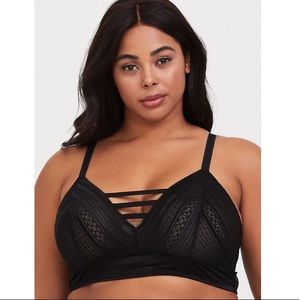 Torrid black ladder bralette